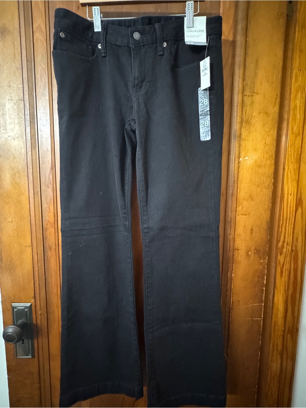 GAP Long & Lean Low Rise Bootcut Black Jeans Size 28 Stretch